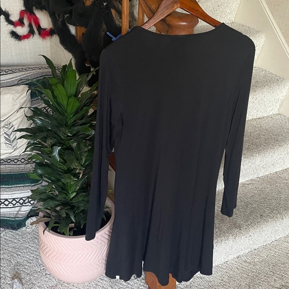 Betabrand Classic Black Silk Blend Dress W/ Pockets - Picture 5 of 10